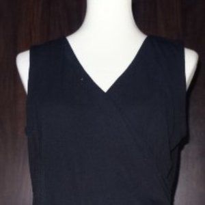 Black Sleeveless Crossover Blouse Jones New York